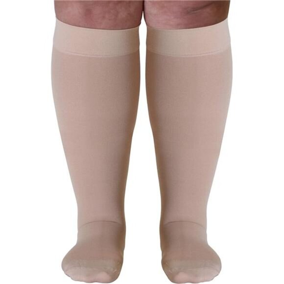 Compression Socks -USA Made Knee-High Closed Toe Support Hose for Varicose Veins - Picture 6 of 7